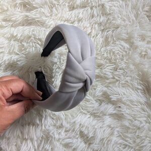 Elegant Gray Knotted Headband